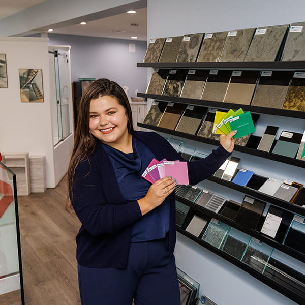 Visit CA Glass shower door showroom and glass store in New Jersey for frameless shower enclosures