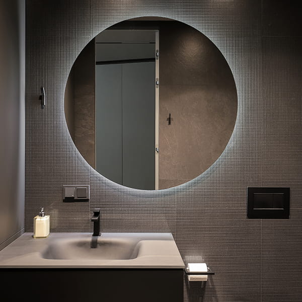 Custom mirrors fabricated and installed by CA Glass for New Jersey bathrooms, gyms, and interior spaces