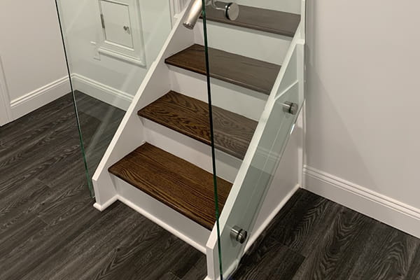 Commercial Standoff Glass Railing Stair Solution