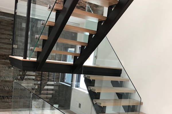Standoff Glass Railing Handrails for Stairs
