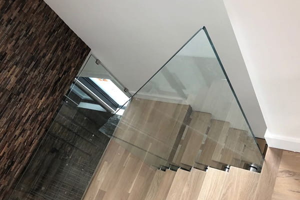 Standoff Glass Railing Stair Banister