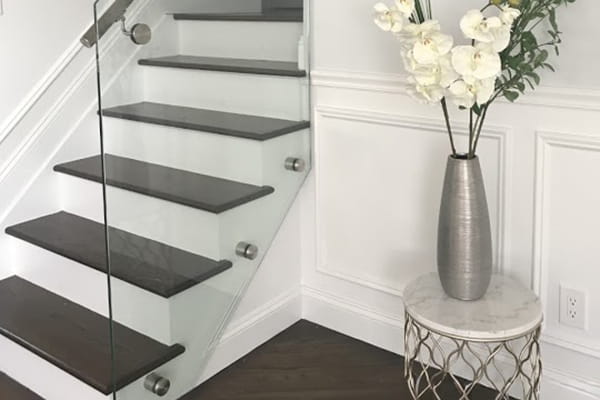Standoff Glass Railing Staircase Handrail