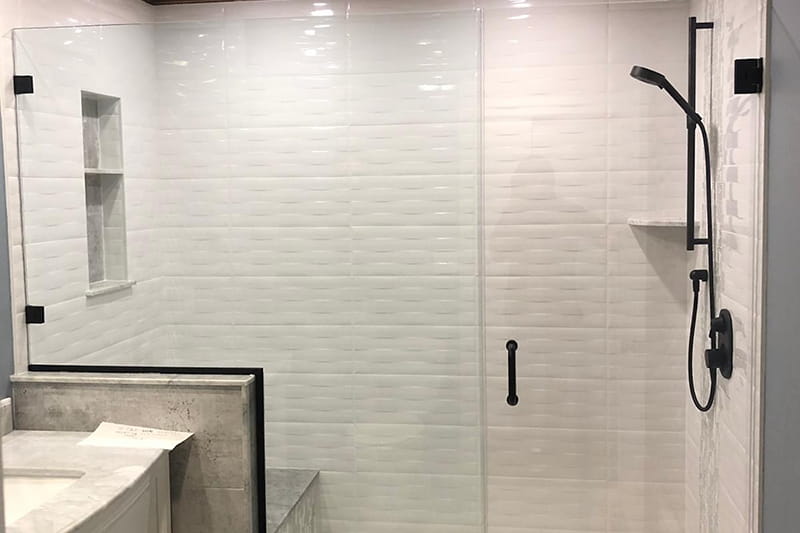 Hinged Glass Shower Door by CA Glass