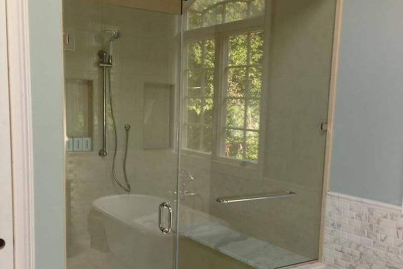 Neo-Angle Glass Shower Door by CA Glass