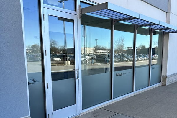 Stylish modern entrance storefront windows upgrades